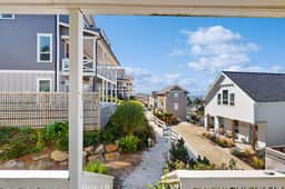 Ocean view home with private hot tub fireplaces balcony beach and pool access