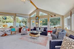 Family friendly ocean view home with spacious deck walk to beach books and games