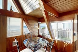 Dog friendly A frame cottage oceanfront with ocean views and two blocks from beach