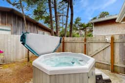 Dog friendly Neskowin Village home with ocean views private hot tub and patio
