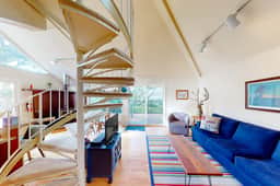 Dog-Friendly Bayfront Escape w/ hot tub, decks & beach access