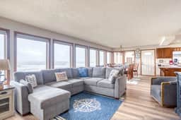 Prime Direct Beachfront Retreat with private deck with views | Dogs Welcome