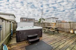 Ocean View Home with Rec Room Rock Wall and Private Hot Tub A Block From Beach