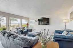 Waterfront house with bay and ocean views large deck and quiet location