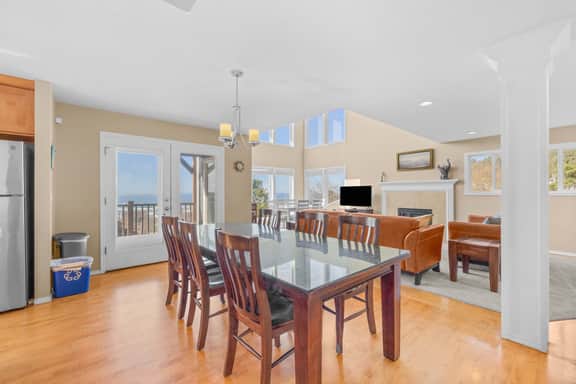 Sunlit home with gorgeous ocean views big decks and hot tub