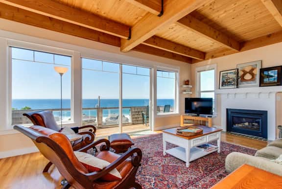Pristine Home with Stunning Views Short Walk to Beach Right in Town