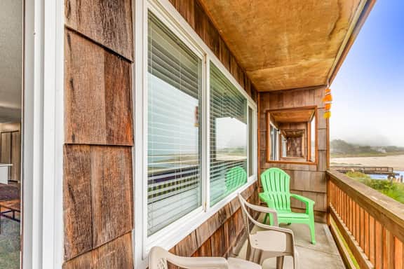 Oceanfront 2nd floor condo with river ocean views balcony and beach access
