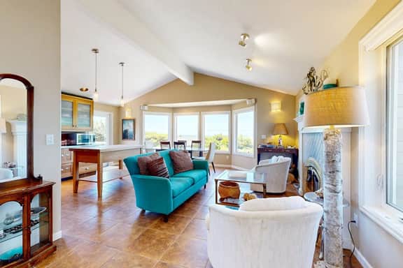 Stunning coastal home with ocean views firepit and media room walk to beach