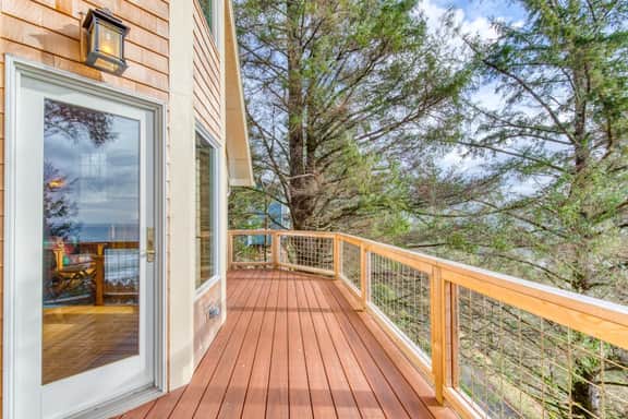 House near the beach with ocean views wood stove and telescope