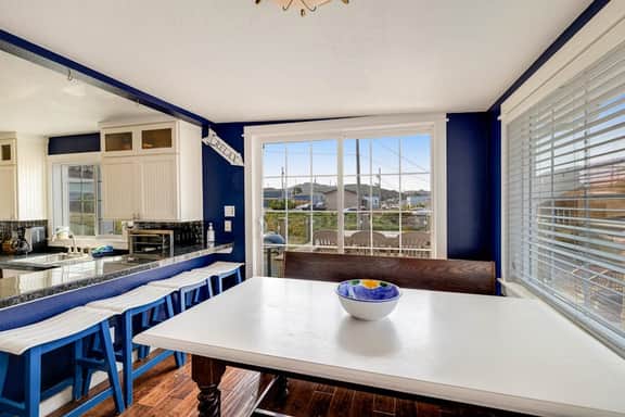 Beach View Dog Friendly Home with Gas Fireplace Deck Beach Access and Free WiFi