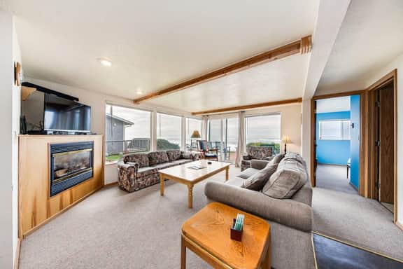 Dog Friendly Oceanfront Home with Easy Beach Access, Large Deck & Walk to Park