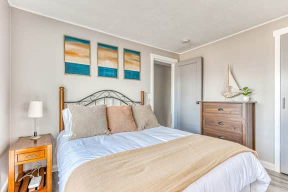 Dog friendly home with ocean views hot tub deck foosball and fireplace
