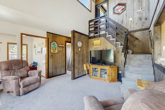 Home near the beach with furnished deck gas grill and outdoor firepit