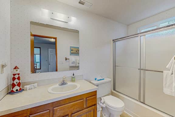 Dog friendly home with oceanfront location and fireplace walk to the beach
