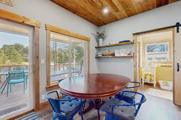 Newly constructed home with firepit and large deck walk to the beach and golf