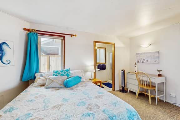 Dog friendly oceanfront house with sweeping ocean views and wood burning fireplace