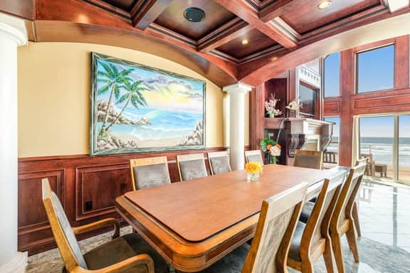 Oceanfront Villa with WiFi Private Hot Tub Balconies Beach Access and Game Room