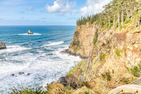 Stunning home with ocean view spacious deck with nice view