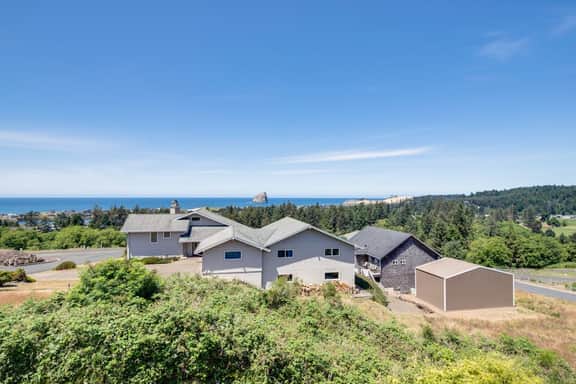 Bright and open hillside home with sprawling ocean views