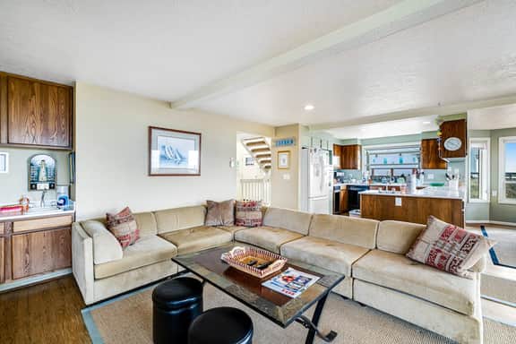 Oceanfront Home with Incredible Views Patio Deck and WiFi Steps to the Beach