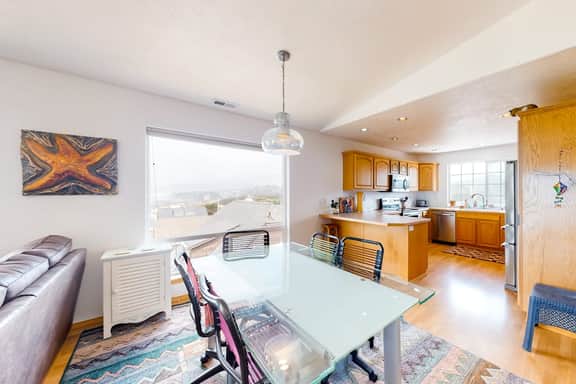 Comfy beach home with ocean views free WiFi private washer dryer and deck