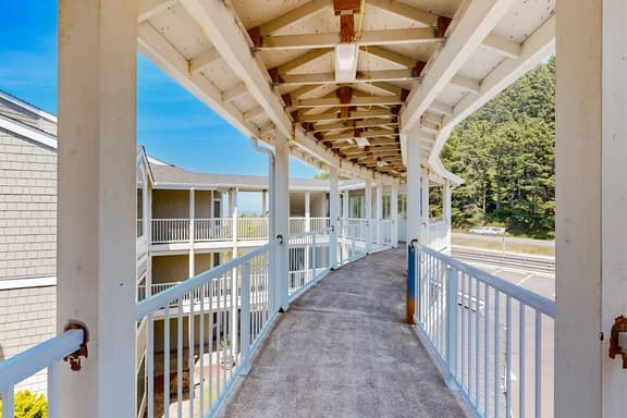 Oceanfront home with picture windows balcony and elevator watch for whales