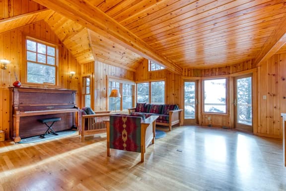 House near the beach with ocean views wood stove and telescope