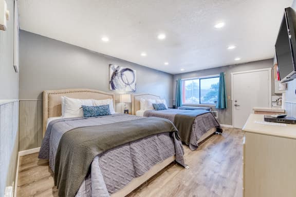 Dog Friendly Room with Full Kitchen Walk to the Beach and Downtown