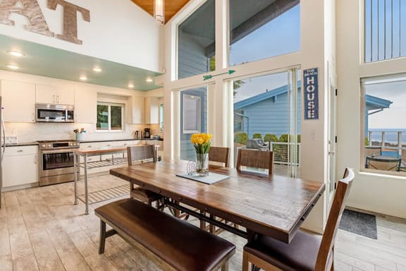 Ocean view home with a deck gas grill free WiFi and washer dryer